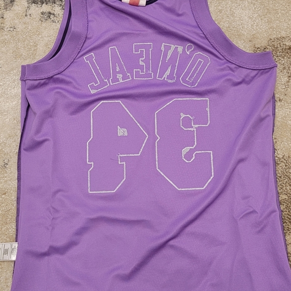 Shaquille O'Neal Lakers Mitchell & Ness Monochrome 96-97 Swingman Jersey Sz M - Picture 12 of 13